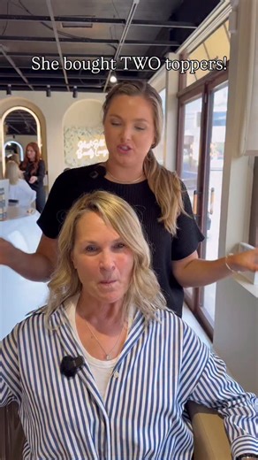 Here’s a little insider secret… many women use more than one topper. 💗👏🏼 During her Pop-Up Salon makeover, this beautiful client chose two pieces — a Light Volume and a Full Volume. And honestly, it’s more common than you think. Having options lets you match your hair to your day… lighter and natural for everyday life, fuller and bouncier when you want that extra oomph. 💇‍♀️ 👇🏼 Want help finding the right volume options for your lifestyle? 💬 Comment TOUR to see where we’re visiting next f