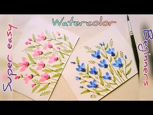 First time trying ivory sheet - Very easy watercolour painting for beginners - Step by step tutorial