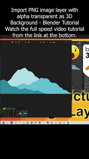 Import PNG image layer with alpha transparent as Background - Blender Tutorial #blender #alpha #png