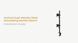 Monitor Halterung 2 Monitore, Extra hohe 80cm Pole Vertical Stack Bildschirmhalterung für 17-32 Zoll Monitore bis zu 9kg, Dualer Monitorständer mit Schwenk-Neige-Drehung