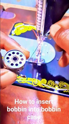 how to insert bobbin into bobbin case #sewingforbeginners