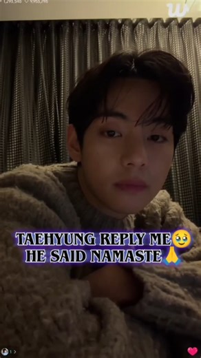 taehyung said namaste🙏🥹in today live💜#taehyung #bts #taehyunglive #ytshorts #btsarmy #btsv #shorts