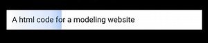 A html code for a modeling website... | Filo