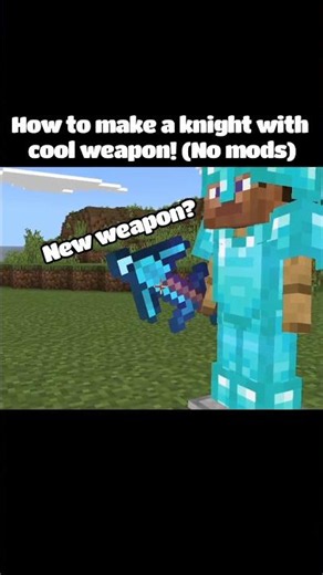 ⚔️ How to make a knight holding a cool weapon!🗡️ #minecraftbuilding #minecraftshorts