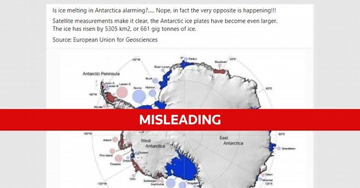 Fact Check: Short-term ice shelf gains do not negate Antarctic ice mass declines