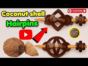 DIY Coconut Shell Hair Clips | Easy Handmade Natural Hair Accessories