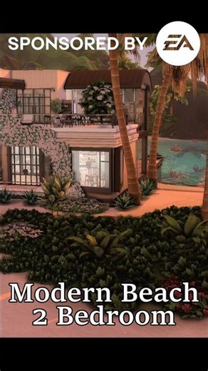 [Sims 4] Touring a Stunning Modern Beach House! 🏡