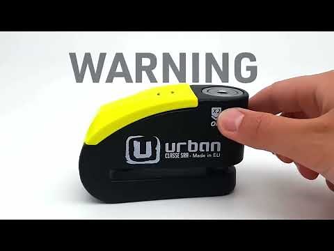 URBAN 999 Anti-Theft Padlock Motorcycle Disc Warning Alarm 120dba SRA Approved Double Lock 14mm EU