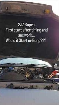 Moment of truth after changing the timing kit and auxiliary components on the Supra.Key turned…