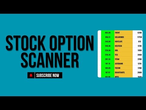 Stock Option Scanner with google sheet