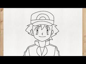 How to Draw ASH KETCHUM 🧢 | Pokemon Anime | Pokemon Trainer Tutorial