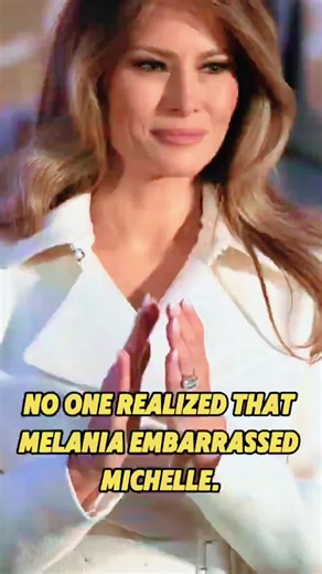 No one realized that Melania embarrassed Michelle Obama #celebrities #celebritynews #shortsreels #melaniatrump #michelle