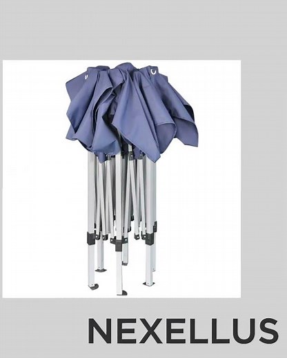 vidaXL Hexagonal Pop-Up Foldable Marquee Dark Blue 3.6x3.1 m