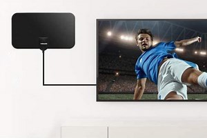 With a 75-mile range, this indoor 4K TV antenna always has a clear reception and is under $45