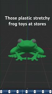 those plastic stretchy frog toys that you find at stores be like