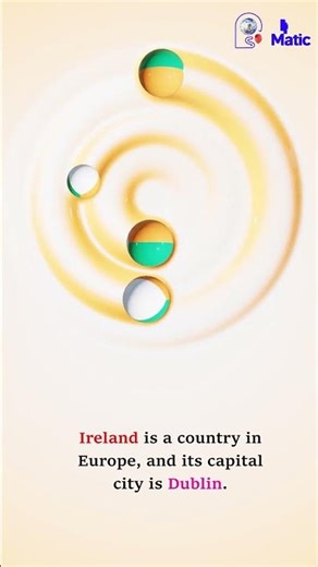 🇮🇪 Ireland Flag Animation | Relaxing 3D Loop with Capital Dublin & Europe Facts