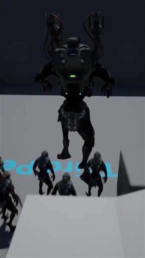 Alien Warrior 04 Test Epic Skeleton In UE4-UE5 #3d #3dmodel #3dcharacter #scifi #unrealengine4