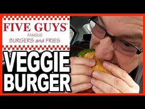 Five Guys Burgers and Fries Veggie Burger Review with Cajun Fries