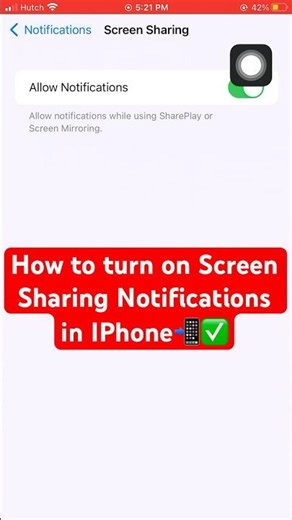 How to turn off Screen Sharing Notifications in IPhone📲✅ #iphone #tipsandtricks #screen #sharing