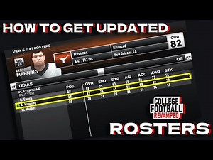 How To Get UPDATED Rosters in College Football Revamped 2024