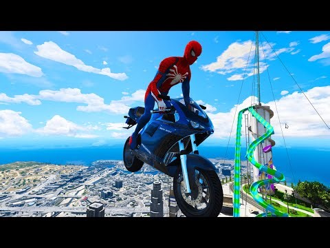 GTA 5 Spiderman Epic Jumps Compilation(GTA V Fails Funny Moments)