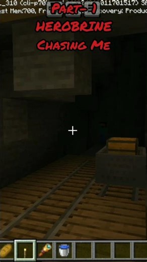Herobrine Chasing Me😱 #minecraft #death #scary #herobrine #viralshort #horror #creepy #chasing #what
