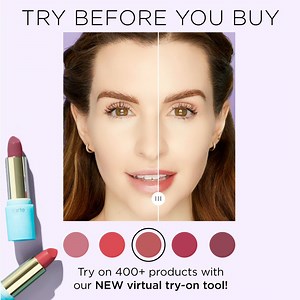 7.1K views · 41 reactions | Virtual try-on is HERE!  Try on 400+ products before you buy with our NEW virtual try-on tool. Head to tarte.com to test & play now! TRY NOW: https://bit.ly/2Frv6iW | tarte cosmetics | Facebook