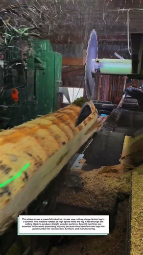 Industrial Log Cutting Machine | Large Timber Sawmill Process #carpentry #woodworking #machine