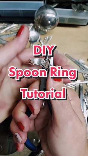 DIY SPOON RINGS with basic tools! #diy #hack #spoonring #silverware #jewelry #howto #cleargenius #dontquityourdaydream #spoonmemaryland
