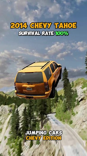 Chevy Cars vs. Giant Ramp: Exciting BeamNG Drive Gameplay