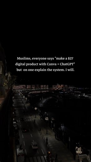 Eman Builds | Halal AI Income | Guider on Instagram: "THE ROADMAP ⬇️ Muslims, everyone keeps saying: “Make a $27 digital product with Canva + ChatGPT.” But no one explains the system. That’s why most people try… get confused… and quit. Tools don’t make money. Structure does. The real system looks like this: • Identify one real problem Muslims already have • Use ChatGPT to turn the solution into clear value • Use Canva to package it simply • Use Instagram reels to drive attention • Automate deliv
