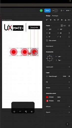 Quick Ripple Animation In Figma | Figma Animation Tutorial #shorts #figma #figmatutorial