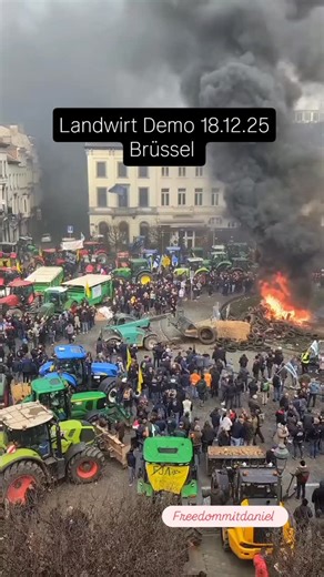 Daniel Muffler Coach Mentor on Instagram: "Großdemo Brüssel 🔥 Am 18. Dezember gingen Landwirte aus ganz Europa in Brüssel auf die Straße! – Etwa 5.000 bis 10.000 Teilnehmerinnen und Teilnehmer wurden erwartet. Worum ging es? ❓ Es ging um die geplanten EU-Beschlüsse zu GAP, Haushalt und Mercosur, die massive Folgen mit Kürzungen von rund 22 % für die europäische Landwirtschaft gehabt hätten. Zudem bedrohte die allgemein unsichere politische Lage unsere Zukunft stark. Planungssicherheit für Inves