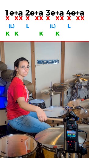 17K views · 343 reactions | You want a funk groove? Here’s one… just try not to pull a drum face while playing it . We drop a new free eBook every week - Link’s in the bio 論. #drumlesson #drumming #drummers #drumsdaily #drumstagram #drumgroove #drummergirls | Love To Learn Drums | Facebook