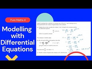Modelling with Differential Equations (Edexcel IAL P4 6.7)