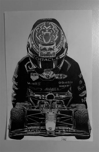 Creating Art: Pencil Drawing of a Formula 1 Driver