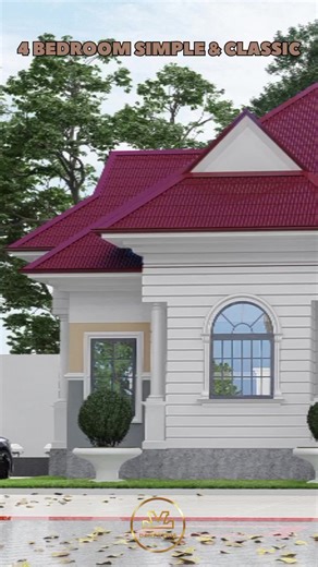 Elegant 4-Bedroom Classic Bungalow Design