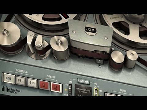 Demonstrating the Waves J37 analog tape emulation plug-in and comparison with a real tape recorder