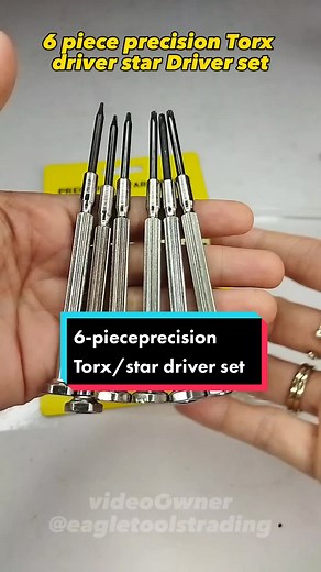 6-Piece Precision Torx Star Driver Set for DIY and Repairs