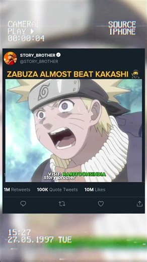 Zabuza Almost Defeats Kakashi 😱
