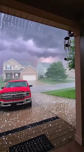 Violent Hailstorm at Home | Dark Storm