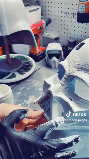 Applying Modeling Paste On My ROTS Darth Vader Helmet! #shorts