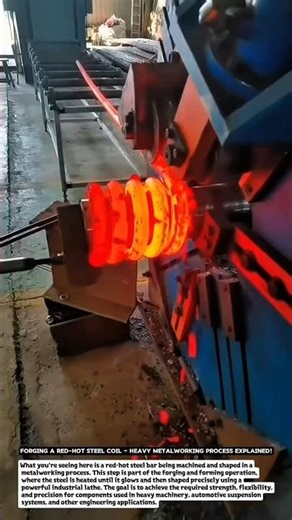 Forging a Red-Hot Steel Coil – Heavy Metalworking Process Explained!.