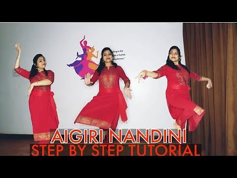 AIGIRI NANDINI | DANCE TUTORIAL | DURGA POOJA DANCE | EASY DANCE STEPS | NAVRATRI SPECIAL