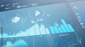 An app dashboard with business analytics data