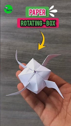 How to make the unique paper rotating Box , homemade origami Paper rotating toy , #shorts