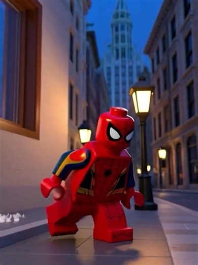 Lego Iron Spider-man build then some Ai. #Lego #Spiderman #Ai #aivideo