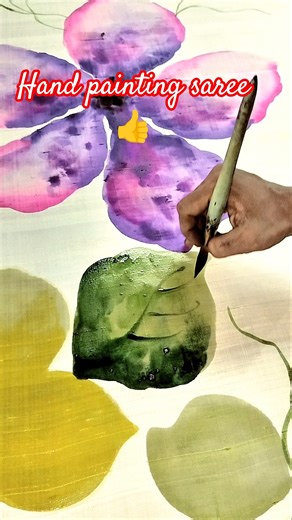 SAREE Painting Designs|🌺❤️#art #painting #shorts