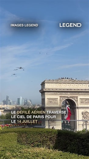 Le défilé aérien du 14 Juillet au-dessus des Champs-Élysées à Paris. Des images capturées depuis le rooftop de Publicis, au plus près du passage des appareils. #legend #legendmedia