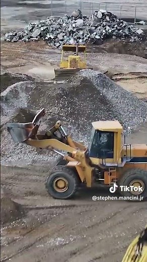 Crushing concrete material on site in Dayville CT to recycle as backfill | Mancini Demolition